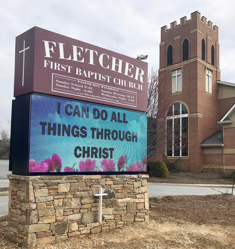 Fletcher Church Sign